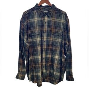 Wolverine Men's Casual Plaid, flannel Shirt - Black and Brown, size XXL